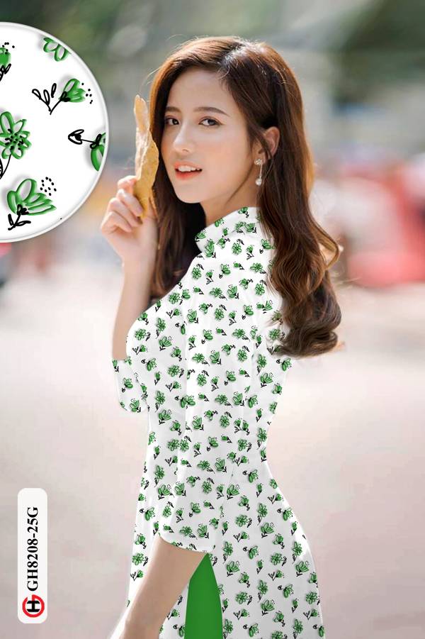 Vải Áo Dài Hoa Nhí Độc Đáo AD GH8208 33 Vải Áo Dài Hoa Nhí Độc Đáo AD GH8208