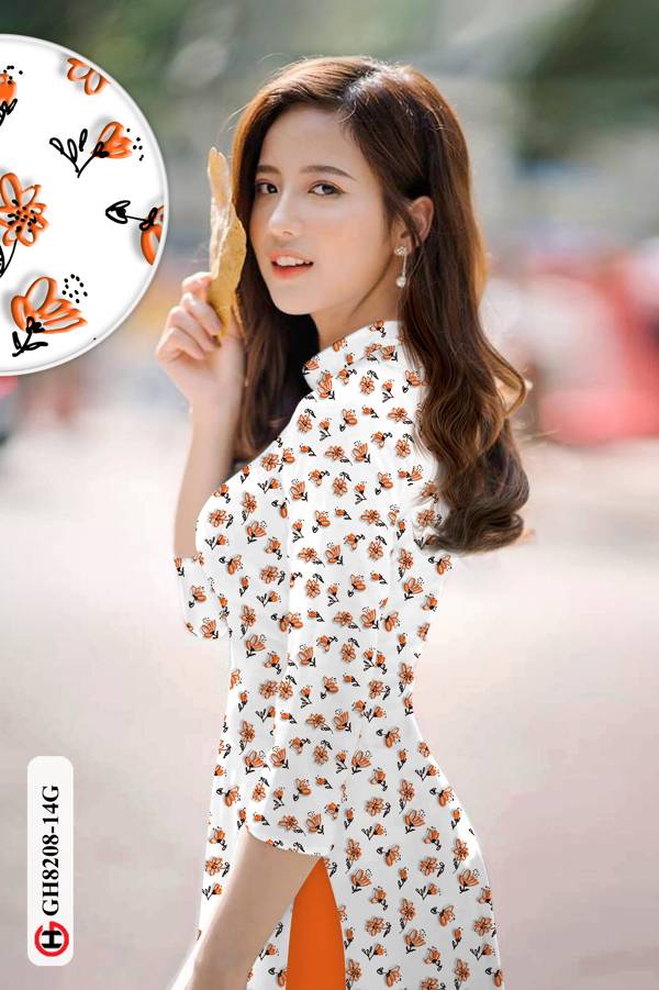 Vải Áo Dài Hoa Nhí Độc Đáo AD GH8208 34 Vải Áo Dài Hoa Nhí Độc Đáo AD GH8208