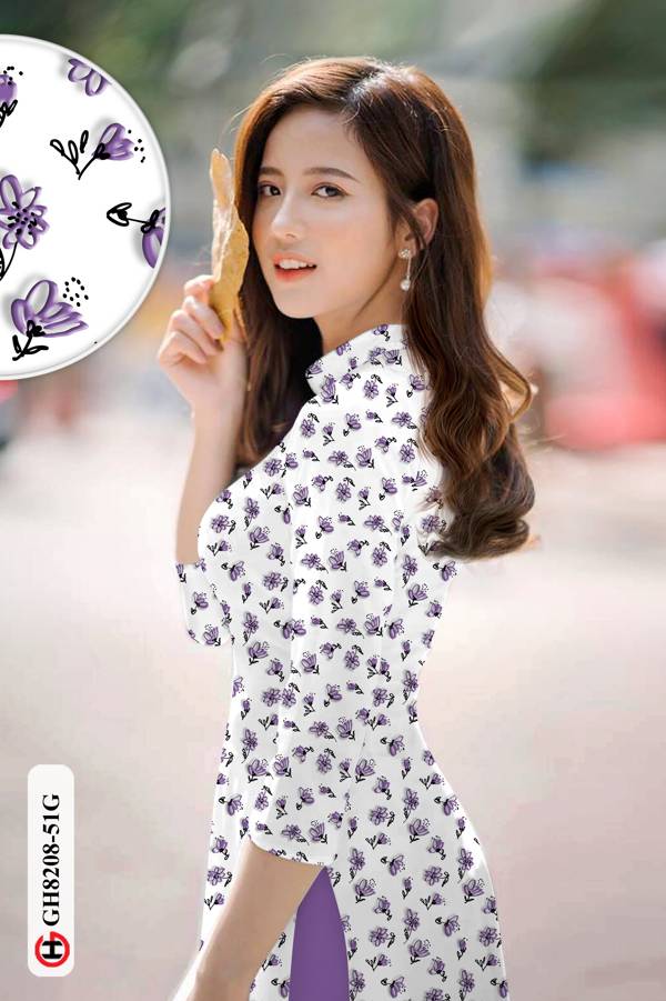Vải Áo Dài Hoa Nhí Độc Đáo AD GH8208 37 Vải Áo Dài Hoa Nhí Độc Đáo AD GH8208