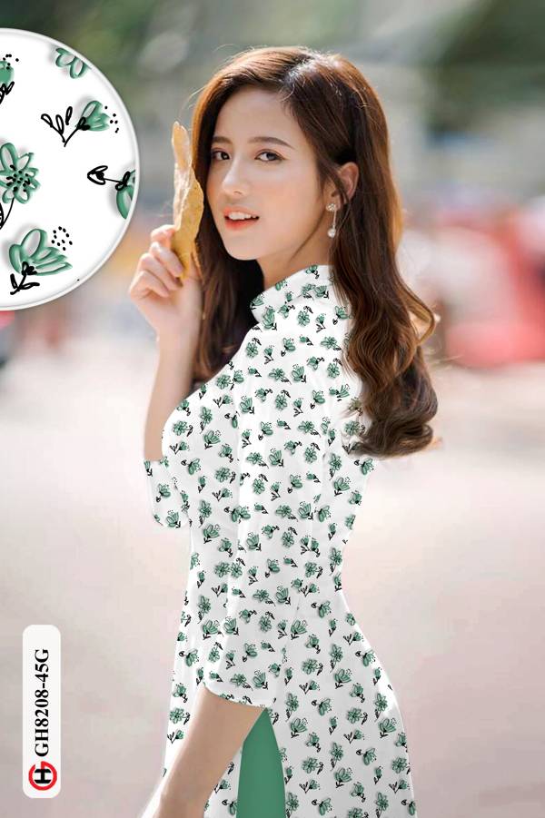 Vải Áo Dài Hoa Nhí Độc Đáo AD GH8208 38 Vải Áo Dài Hoa Nhí Độc Đáo AD GH8208
