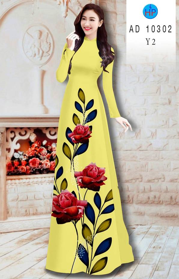 Vải Áo Dài Hoa Hồng Kiểu Mới AD 10302