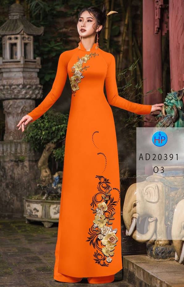 Vải Áo Dài Hoa In 3D Vừa Ra AD 20391 38 Vải Áo Dài Hoa In 3D Vừa Ra AD 20391