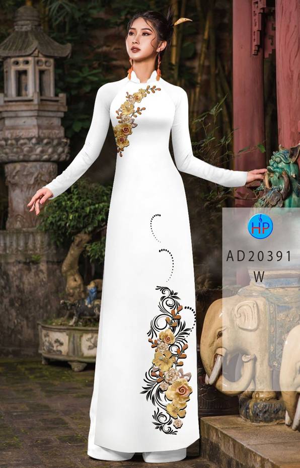 Vải Áo Dài Hoa In 3D Vừa Ra AD 20391 41 Vải Áo Dài Hoa In 3D Vừa Ra AD 20391