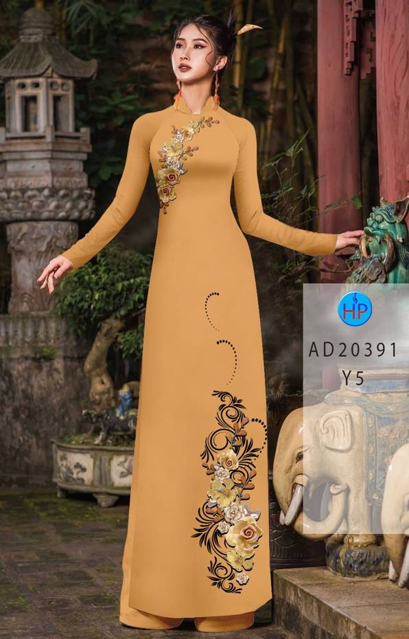Vải Áo Dài Hoa In 3D Vừa Ra AD 20391 39 Vải Áo Dài Hoa In 3D Vừa Ra AD 20391