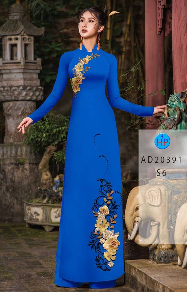 Vải Áo Dài Hoa In 3D Vừa Ra AD 20391 45 Vải Áo Dài Hoa In 3D Vừa Ra AD 20391