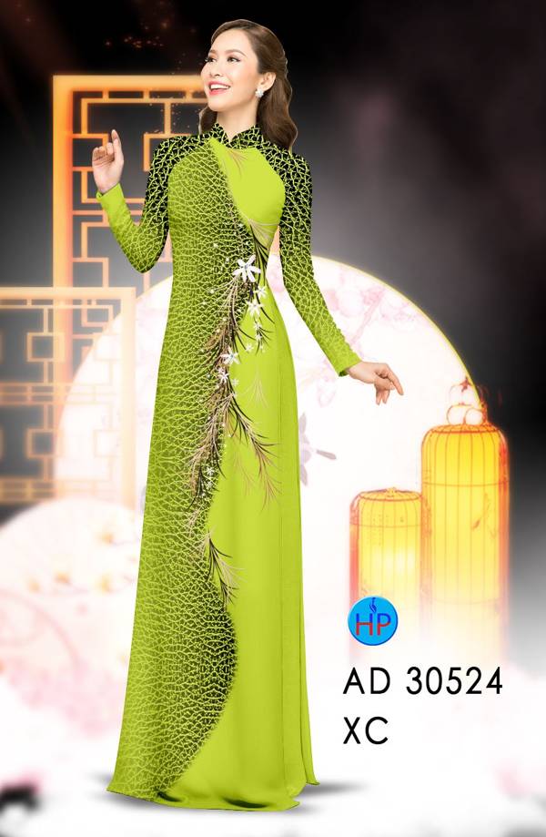 Vải Áo Dài Hoa In 3D Kiểu Mới AD 30524