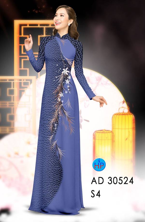Vải Áo Dài Hoa In 3D Kiểu Mới AD 30524