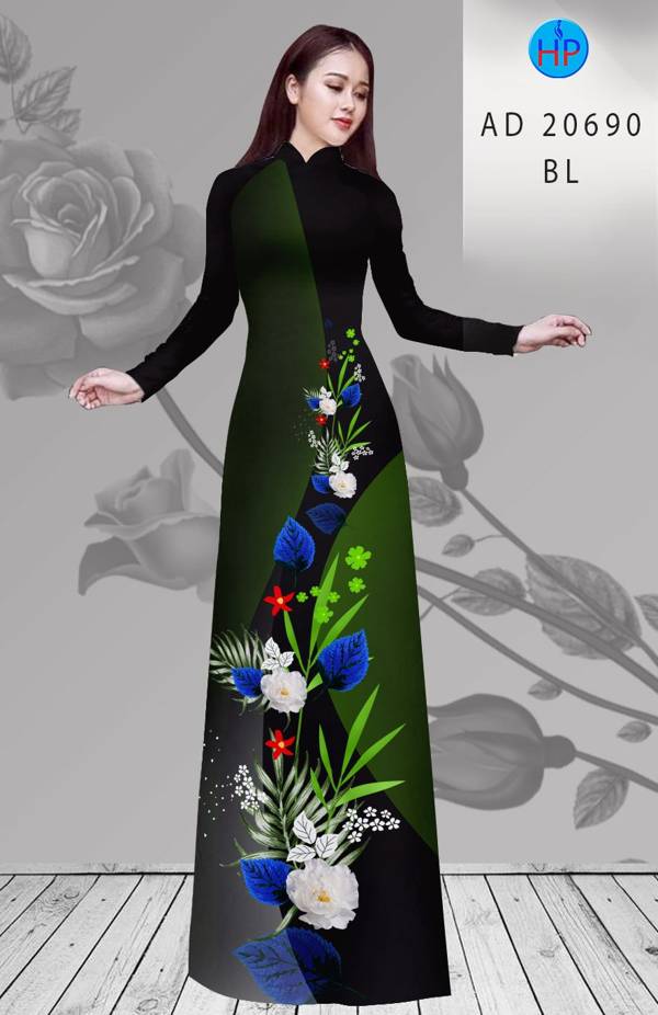 Vải Áo Dài Hoa In 3D Vừa Ra  AD 20690