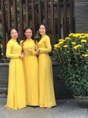 1616638354 674 Vai Ao Dai Lua Tron Mau vang Moi Ra AD