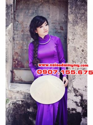 1616641091 126 Vai ao dai lua tron mau tim Doc Dao AD