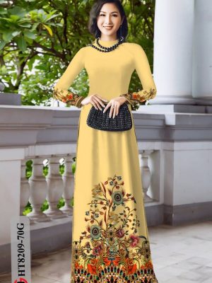 Vải Áo Dài Hoa In 3D Thiết Kế 2021 AD HT8209 29 1616724508 456 Vai Ao Dai Hoa In 3D Thiet Ke 2021 AD