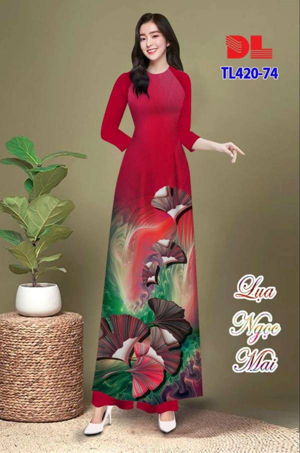 Vải Áo Dài Hoa In 3D Kiểu Mới AD TL420 32 Vải Áo Dài Hoa In 3D Kiểu Mới AD TL420