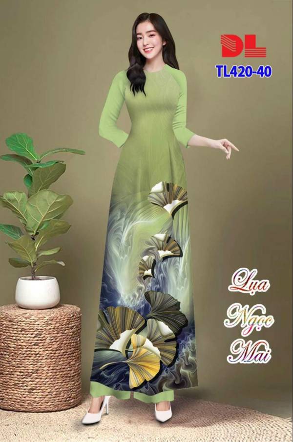 Vải Áo Dài Hoa In 3D Kiểu Mới AD TL420 37 Vải Áo Dài Hoa In 3D Kiểu Mới AD TL420
