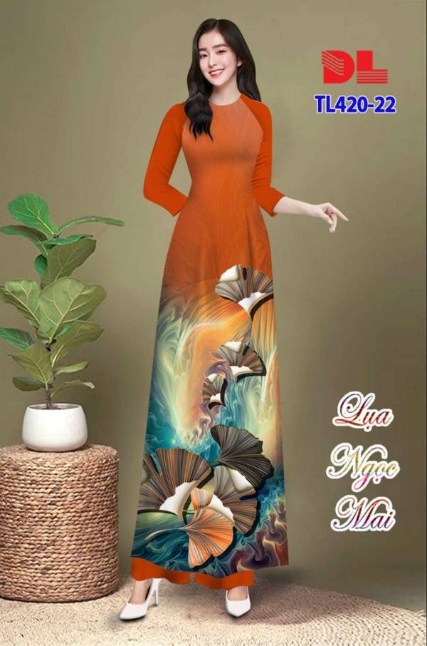 Vải Áo Dài Hoa In 3D Kiểu Mới AD TL420 39 Vải Áo Dài Hoa In 3D Kiểu Mới AD TL420