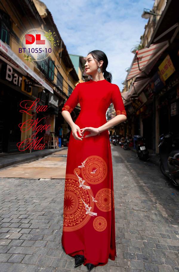 Vải Áo Dài Trống Đồng Mới Ra AD BT1055 36 Vải Áo Dài Trống Đồng Mới Ra AD BT1055