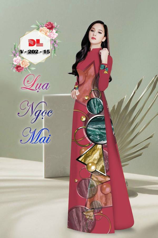 Vải Áo Dài Hoa Văn Kiểu Mới AD V202 49 Vải Áo Dài Hoa Văn Kiểu Mới AD V202
