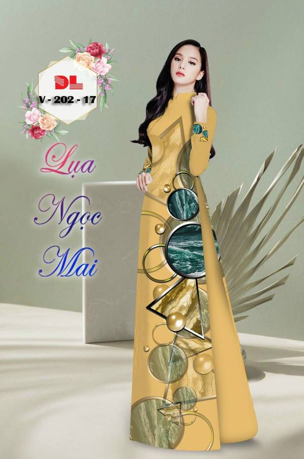 Vải Áo Dài Hoa Văn Kiểu Mới AD V202 50 Vải Áo Dài Hoa Văn Kiểu Mới AD V202