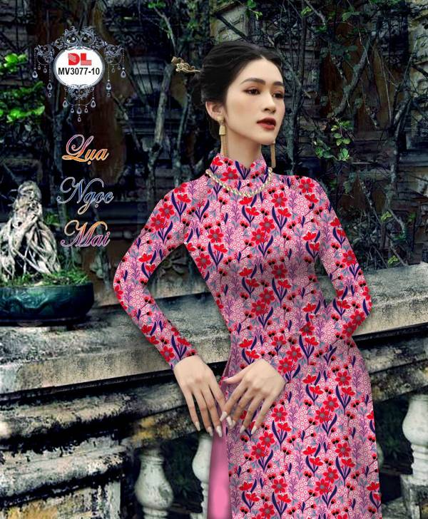 Vải Áo Dài Hoa Nhí Vừa Ra AD MV3077 10 Vải Áo Dài Hoa Nhí Vừa Ra AD MV3077