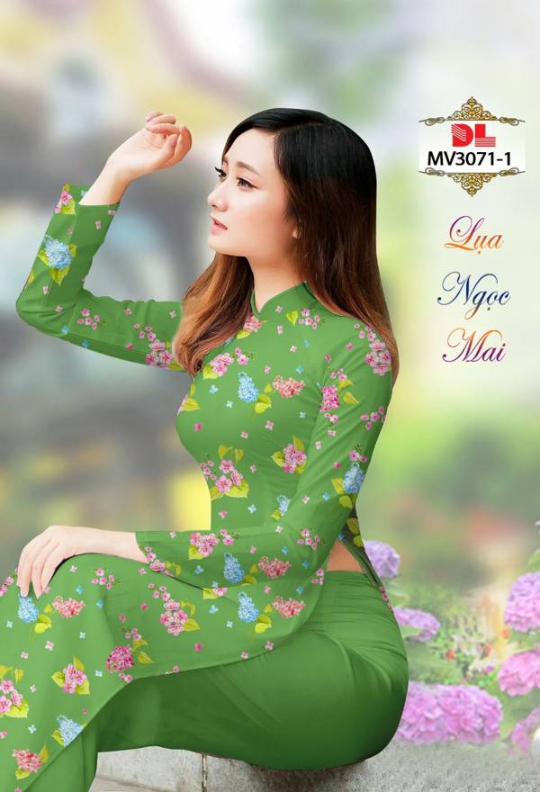 Vải Áo Dài Hoa Đều Mới Ra AD MV3071 35 Vải Áo Dài Hoa Đều Mới Ra AD MV3071