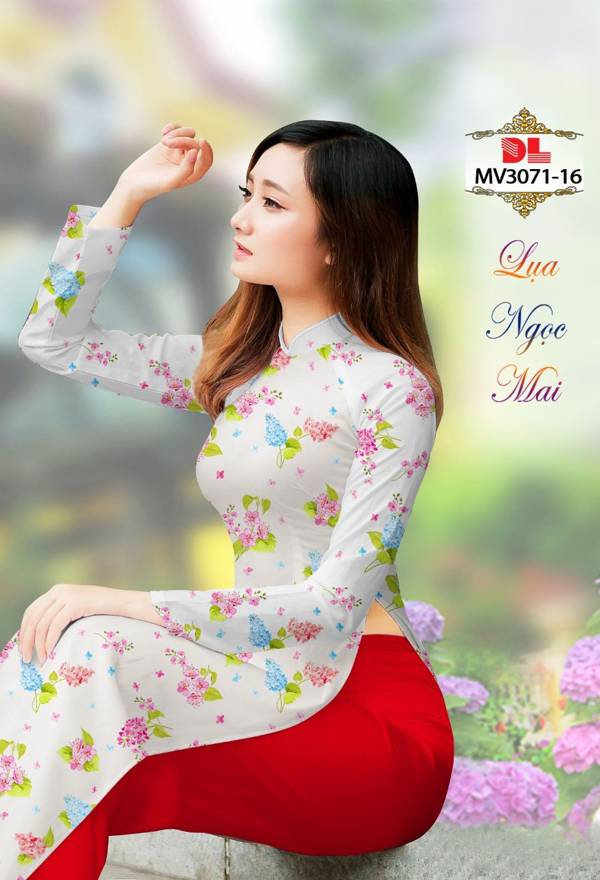 Vải Áo Dài Hoa Đều Mới Ra AD MV3071 40 Vải Áo Dài Hoa Đều Mới Ra AD MV3071