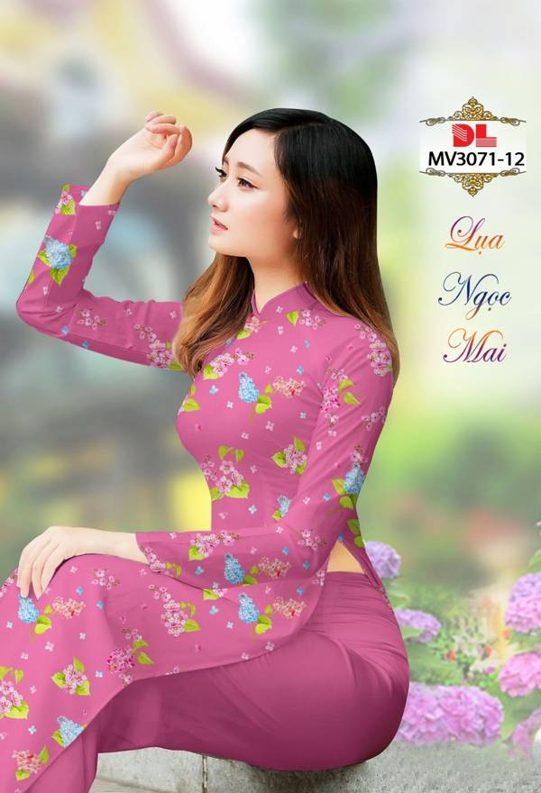 Vải Áo Dài Hoa Đều Mới Ra AD MV3071 43 Vải Áo Dài Hoa Đều Mới Ra AD MV3071