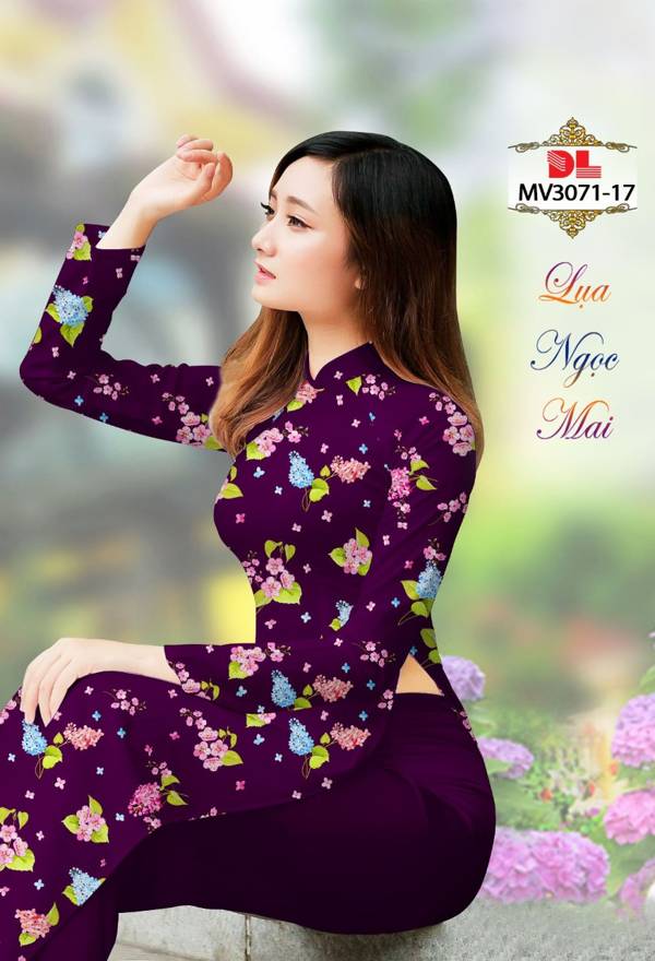 Vải Áo Dài Hoa Đều Mới Ra AD MV3071 41 Vải Áo Dài Hoa Đều Mới Ra AD MV3071
