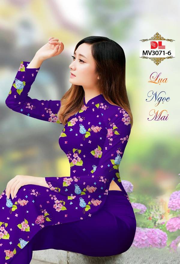 Vải Áo Dài Hoa Đều Mới Ra AD MV3071 46 Vải Áo Dài Hoa Đều Mới Ra AD MV3071