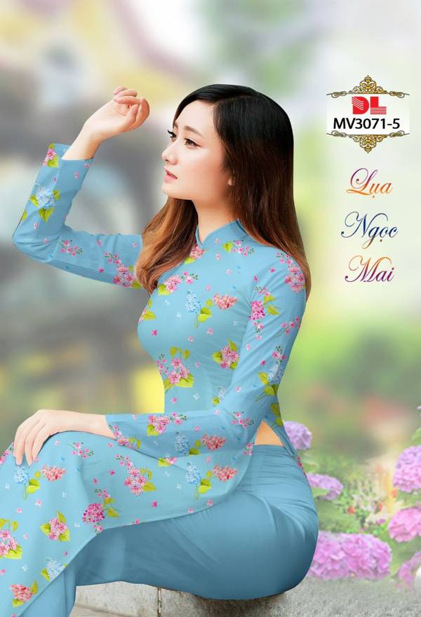 Vải Áo Dài Hoa Đều Mới Ra AD MV3071 45 Vải Áo Dài Hoa Đều Mới Ra AD MV3071
