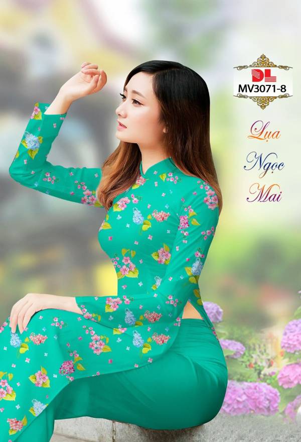 Vải Áo Dài Hoa Đều Mới Ra AD MV3071 48 Vải Áo Dài Hoa Đều Mới Ra AD MV3071