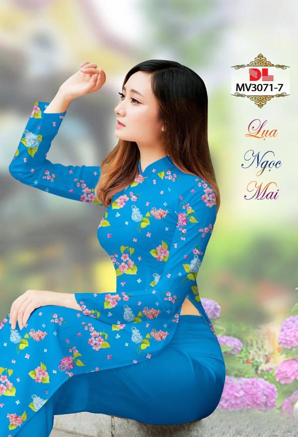 Vải Áo Dài Hoa Đều Mới Ra AD MV3071 47 Vải Áo Dài Hoa Đều Mới Ra AD MV3071