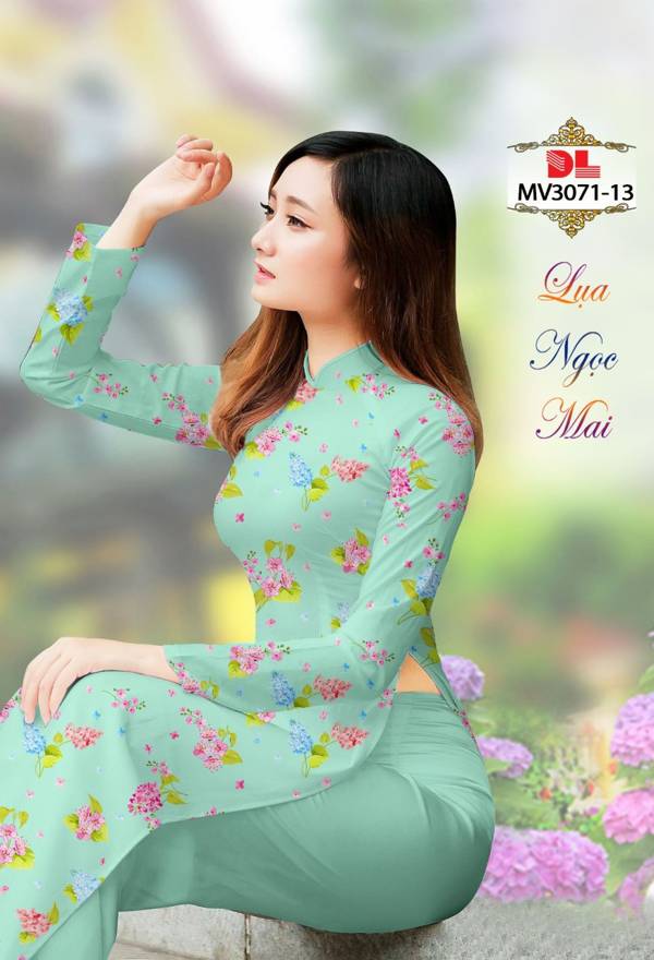 Vải Áo Dài Hoa Đều Mới Ra AD MV3071 44 Vải Áo Dài Hoa Đều Mới Ra AD MV3071