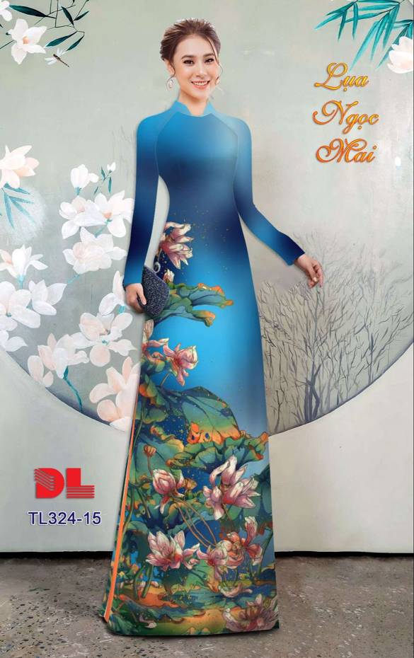 Vải Áo Dài Hoa Sen Vừa Ra  AD TL324