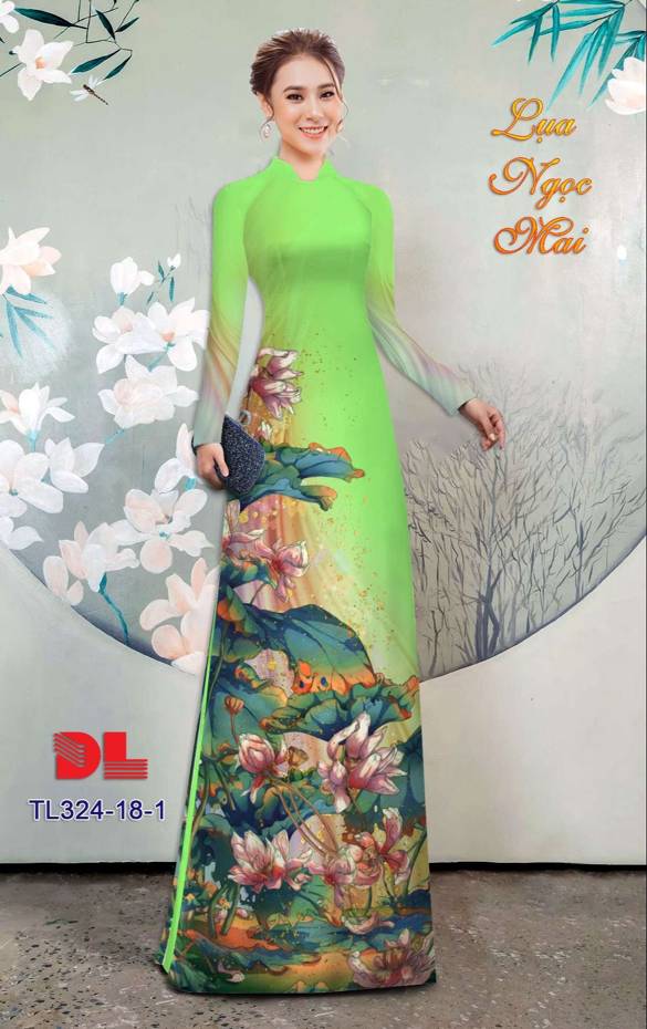 Vải Áo Dài Hoa Sen Vừa Ra  AD TL324