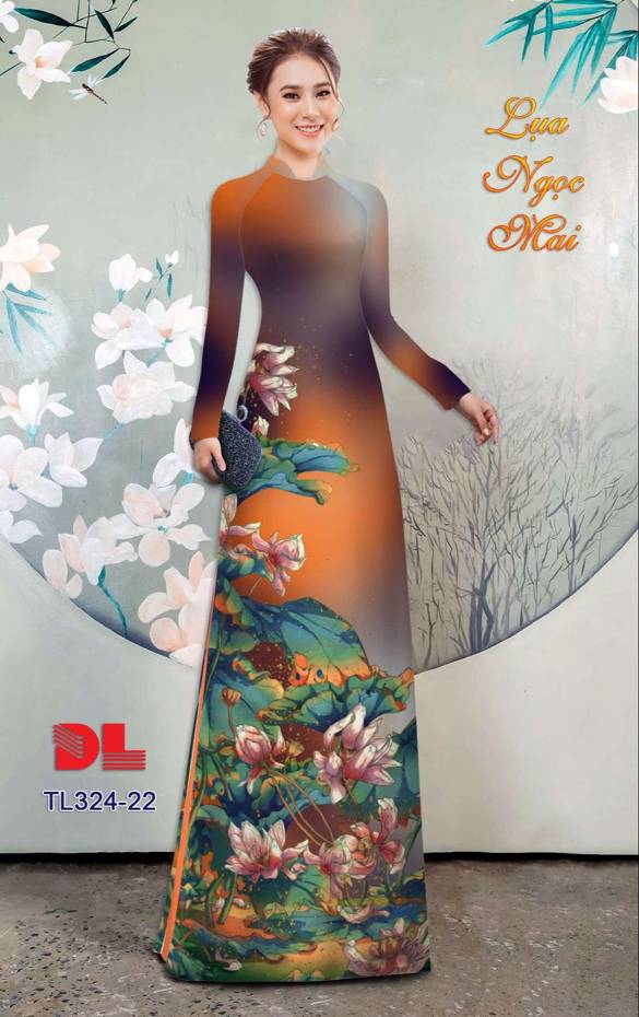 Vải Áo Dài Hoa Sen Vừa Ra  AD TL324