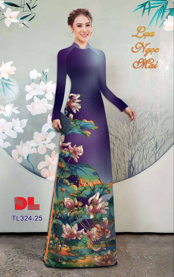 Vải Áo Dài Hoa Sen Vừa Ra  AD TL324