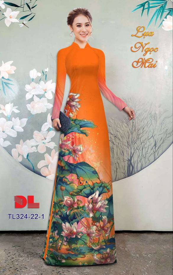 Vải Áo Dài Hoa Sen Vừa Ra  AD TL324