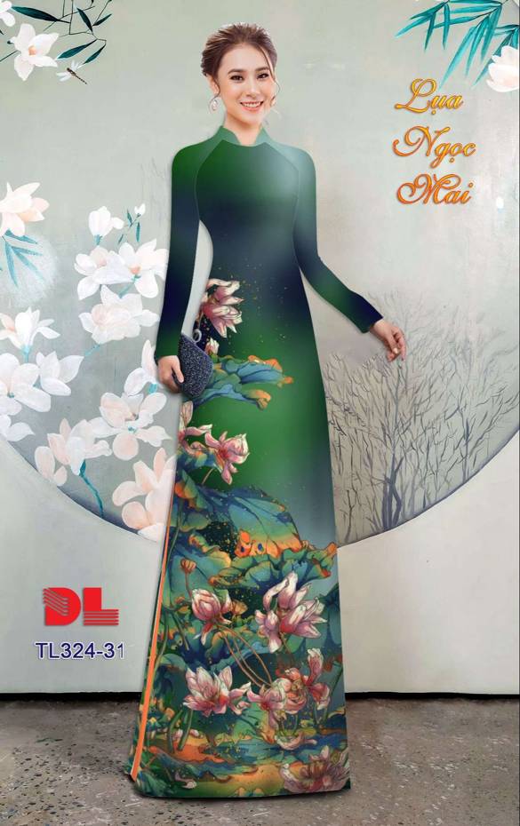 Vải Áo Dài Hoa Sen Vừa Ra  AD TL324
