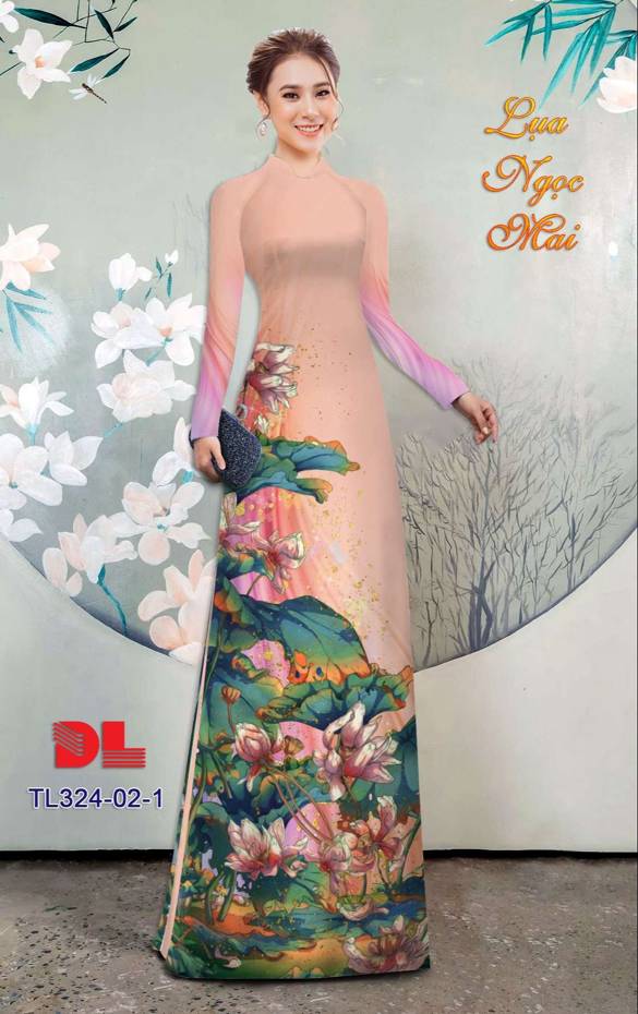 Vải Áo Dài Hoa Sen Vừa Ra  AD TL324