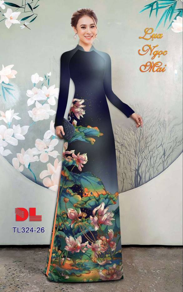 Vải Áo Dài Hoa Sen Vừa Ra  AD TL324