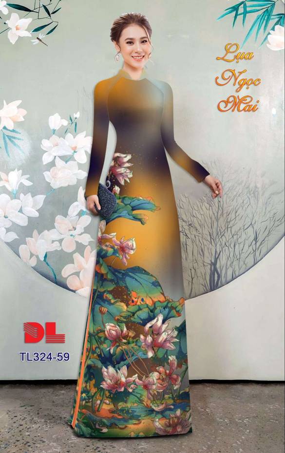 Vải Áo Dài Hoa Sen Vừa Ra  AD TL324