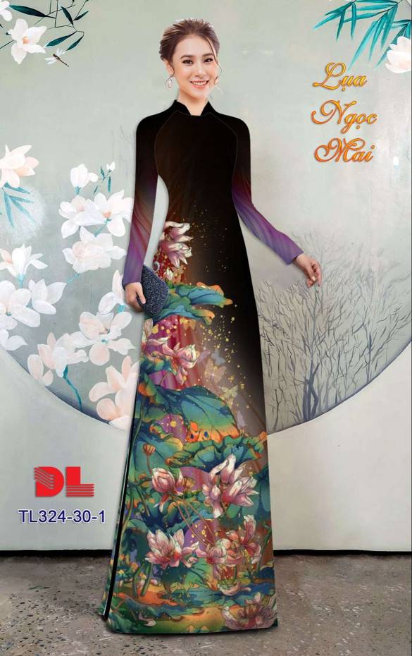 Vải Áo Dài Hoa Sen Vừa Ra  AD TL324