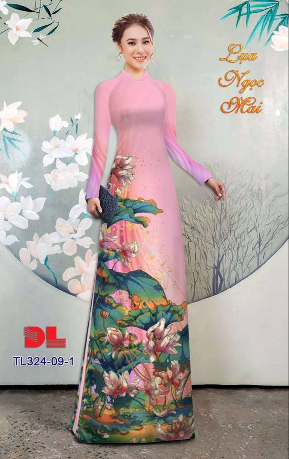 Vải Áo Dài Hoa Sen Vừa Ra  AD TL324