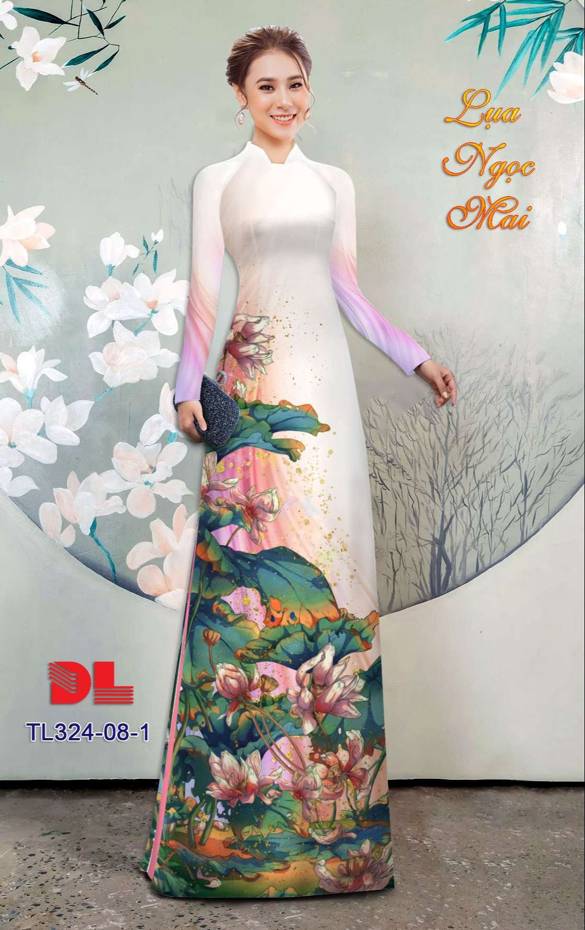 Vải Áo Dài Hoa Sen Vừa Ra  AD TL324