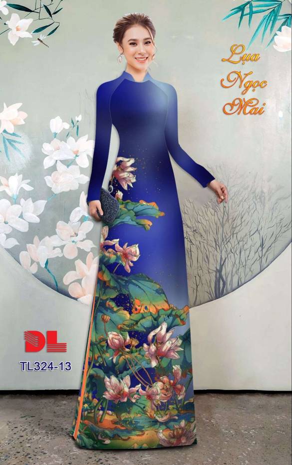 Vải Áo Dài Hoa Sen Vừa Ra  AD TL324