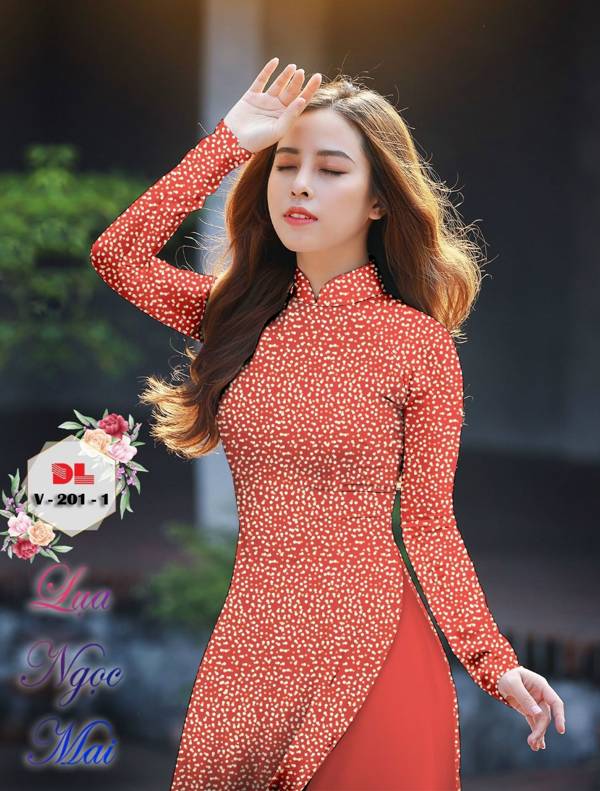 Vải Áo Dài Chấm Bi Nhỏ Mới Ra AD V201 37 Vải Áo Dài Chấm Bi Nhỏ Mới Ra AD V201