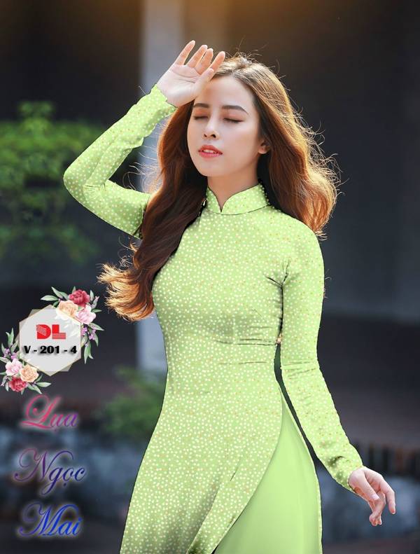Vải Áo Dài Chấm Bi Nhỏ Mới Ra AD V201 39 Vải Áo Dài Chấm Bi Nhỏ Mới Ra AD V201