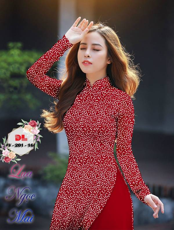 Vải Áo Dài Chấm Bi Nhỏ Mới Ra AD V201 43 Vải Áo Dài Chấm Bi Nhỏ Mới Ra AD V201