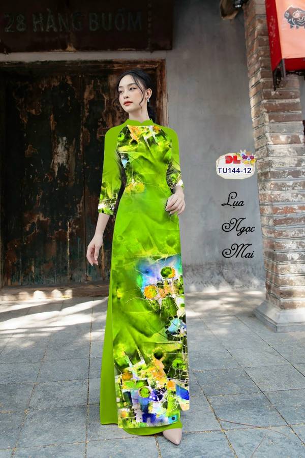 Vải Áo Dài Hoa In 3D Vừa Ra AD TU1444 26 Vải Áo Dài Hoa In 3D Vừa Ra AD TU1444