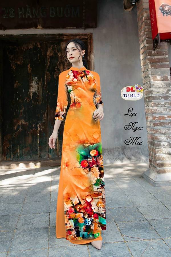 Vải Áo Dài Hoa In 3D Vừa Ra AD TU1444 28 Vải Áo Dài Hoa In 3D Vừa Ra AD TU1444