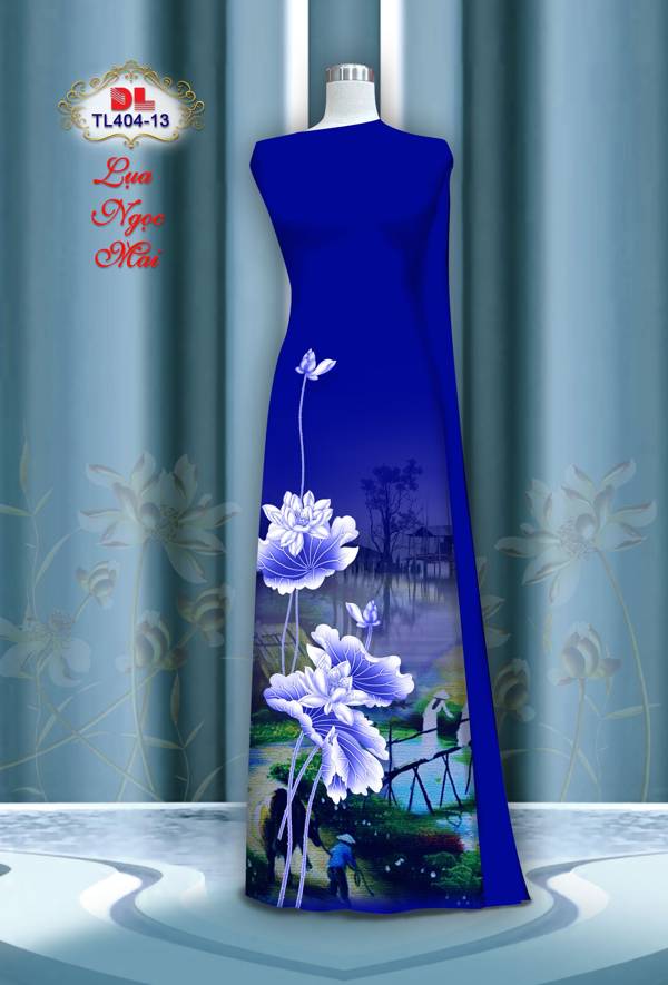 Vải Áo Dài Hoa Sen Kiểu Mới AD TL404